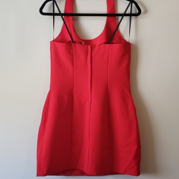 NWT Retro RED Contempo Casuals Halter Mini Dress 90s vintage - Picture 3 of 8